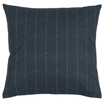 Pudebetræk 60x63 cm - Geometric Blue - Blå - 100% Bomuld