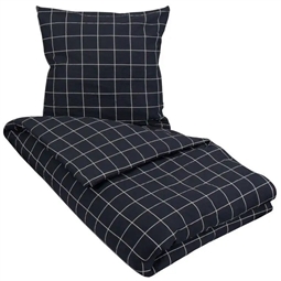 Kingsize sengetøj 240x220 cm - Blue Check - Blå - Bæk og bølge 