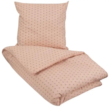 Billede af Sengetøj dobbeltdyne 200x220 cm - Iben peach - Sengesæt i 100% økologisk bomuld - Soft & Pure dobbelt dynebetræk