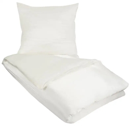 King size silke sengetøj 240x220 cm - Offwhite - 100% Silke - Butterfly Silk