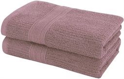 Håndklæde pakke - 2 stk 50x100 cm - Gammel rosa - 100% Bomuld