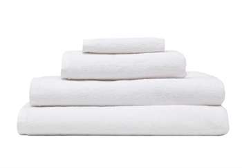 Håndklæde - 50x90 cm - Hvid - 100% Økologisk bomuld - Frotte håndklæde fra Høie