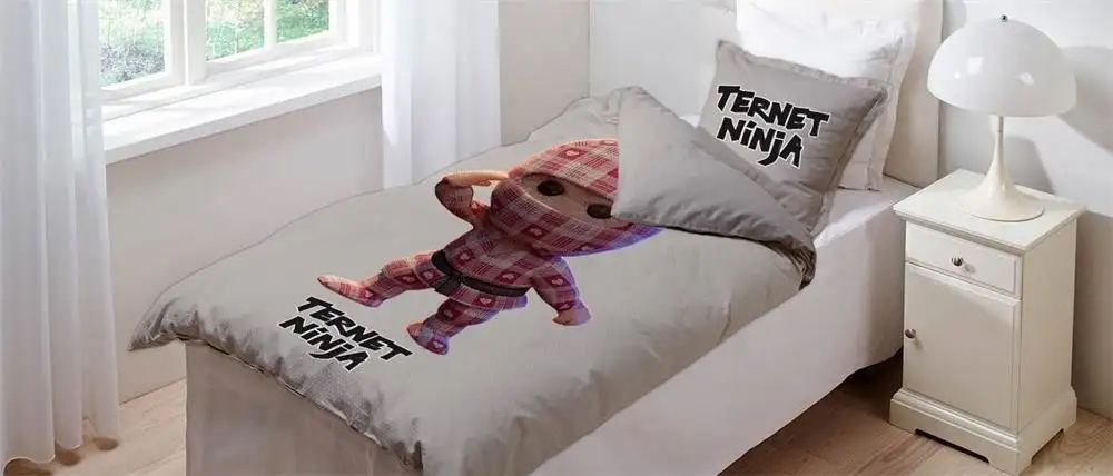 disk Presenter Tale Ternet ninja 2 sengetøj 100% bomuld - 140x200cm