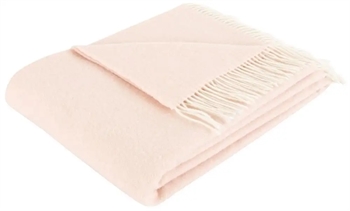 Uldplaid - Cashmere uldtæppe - Famiglia lys rosa - 130x200 cm - By Borg