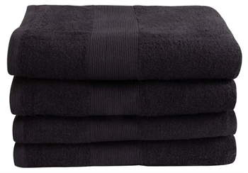 Billede af Badehåndklæde - 70x140 cm - Sort - 100% Bomuld - Frottehåndklæde fra By Borg