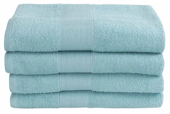 Billede af Badehåndklæde - 70x140 cm - Blå - 100% Bomuld - Frottehåndklæde fra By Borg