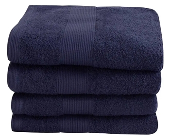 Billede af Gæstehåndklæde - 40x60 cm - Mørkeblå - 100% Bomuld - Frottehåndklæde fra By Borg