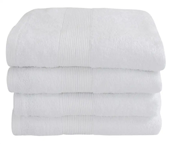 Billede af Gæstehåndklæde - 40x60 cm - Hvid - 100% Bomuld - Frottehåndklæde fra By Borg