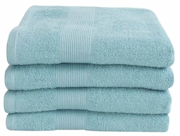 Håndklæde - 50x100 cm - Blå - 100% Bomuld - Frotte håndklæde fra By Borg