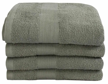 Håndklæde - 50x100 cm - Støvet grøn - 100% Bomuld - Frotte håndklæde fra By Borg