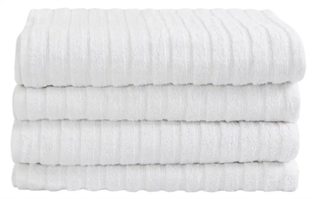 Billede af Badelagen - 100x150 cm - Hvid - 100% Bomuld - Strandhåndklæde fra By Borg
