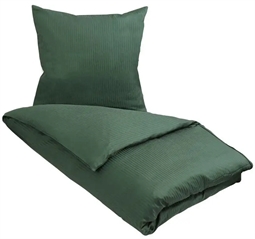  Kingsize Sengetøj - 100% Egyptisk bomuld - 240x220 cm - Mørkegrøn - Jacquardvævet sengesæt fra By Borg