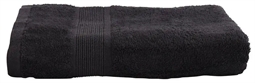 Bambus Håndklæde - 50x100 cm - Sort - Bambus/bomuld - Frotté håndklæde fra Excellent By Borg