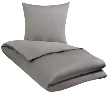 Bambus sengetøj 200x220 cm - Grå - Satinvævning - Dobbelt sengetøj - 100% Bambus - Nature By Borg