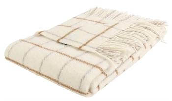 #3 - Høie uldplaid - 100% Ny norsk uld - Kibo Hvid - 130x180 cm - Høie of Scandinavia