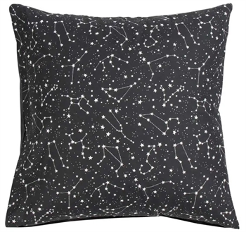 Pudebetræk 50x70 cm - Zodiac black - 100% Bomuld