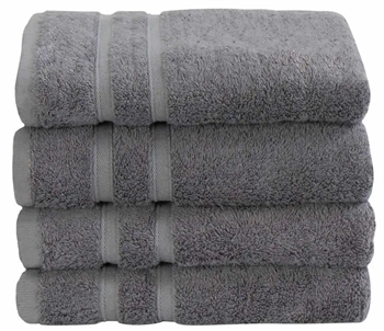 Billede af Bambus Håndklæde - 50x100 cm - Grå - Bløde håndklæder fra Premium - By Borg