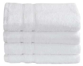 Billede af Bambus Håndklæde - 50x100 cm - Hvid - Bløde håndklæder fra Premium - By Borg