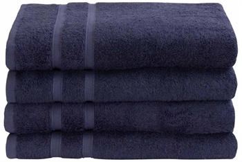 Bambus Badehåndklæde - 70x140 cm - Mørkeblå - Bløde håndklæder fra Premium - By Borg