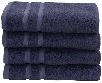 Bambus Håndklæde - 50x100 cm - Mørkeblå - Bløde håndklæder fra "Premium - By Borg