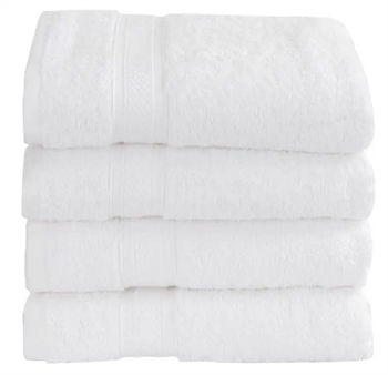 Håndklæde - 50x100 cm - 100% Egyptisk bomuld - Hvid - Luksus håndklæder fra 