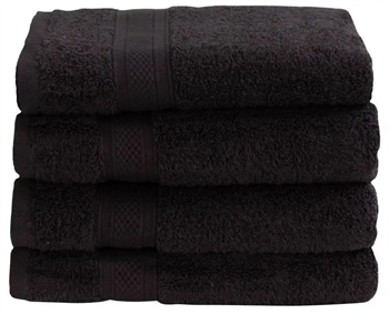 Håndklæde - 50x100 cm - 100% Egyptisk bomuld - Sort - Luksus håndklæder fra 