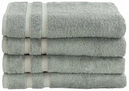 Bambus Badehåndklæde - 70x140 cm - Støvet grøn - Bløde håndklæder fra Premium - By Borg" "