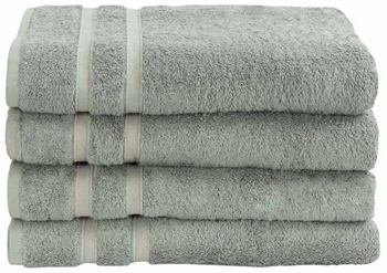 Bambus Badehåndklæde - 70x140 cm - Støvet grøn - Bløde håndklæder fra Premium - By Borg