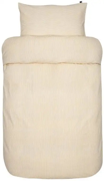 Bæk og bølge sengetøj - 140x220 cm - Slumre lysegul - Sengesæt i 100% bomuld - Høie sengetøj