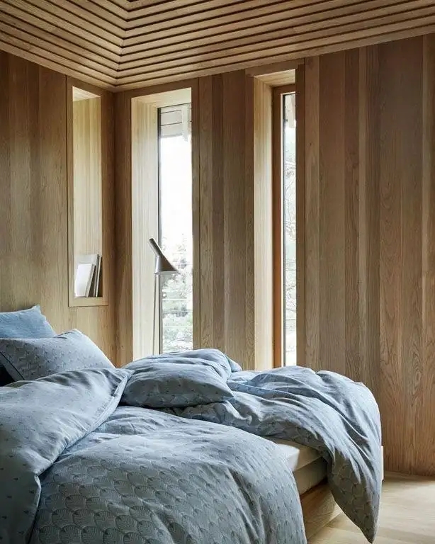 abstrakt Aske hellig Høie sengetøj • 100% bomuldssatin • Gard blå • 140x220 cm