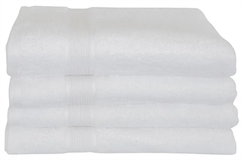 Bambus badehåndklæde - 70x140 cm - Hvid - Bambus/bomuld - Frotté håndklæde fra Excellent By Borg