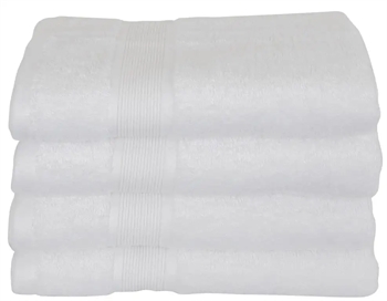 Billede af Bambus Håndklæde - 50x100 cm - Hvid - Bambus/bomuld - Frotté håndklæde fra Excellent By Borg