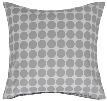  Pudebetræk 60x63 cm - Circle grey​​​​​​​ - Hovedpudebetræk i 100% Bomuld