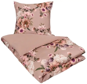 13: Blomstret sengetøj - 140x200 cm - Lavender flower - Vendbar dynebetræk - 100% Bomuldssatin - Excellent By Borg sengesæt