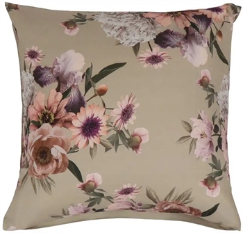 Pudebetræk 60x63 cm - Sand flower - 2 i 1 design - Hovedpudebetræk i 100% bomuldssatin