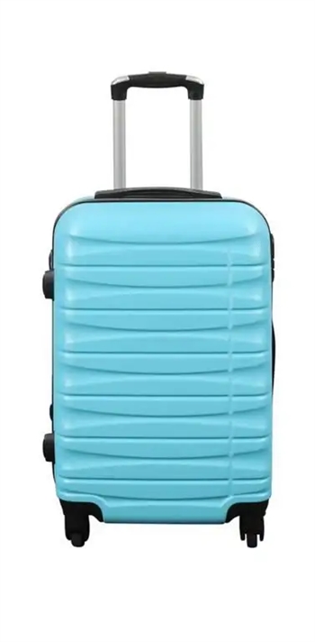 Billede af Kabinekuffert - Hardcase - Lille lyse blå håndbagage kuffert tilbud
