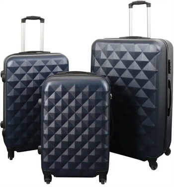 5: Kufferter - sæt med 3 stk. - Eksklusivt hardcase kuffertsæt udsalg - Diamant mørkeblå