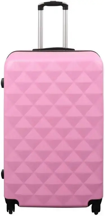 Stor kuffert - Diamant lyserød - Hardcase kuffert - Billig mart rejsekuffert