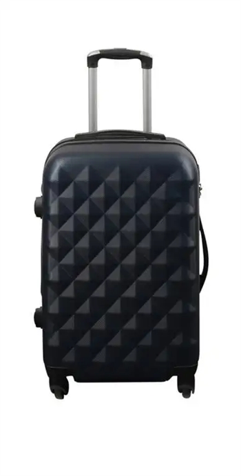 Se Kabinekuffert - Hardcase letvægt kuffert med 4 hjul - Diamant mørkeblå hos Dynezonen.dk