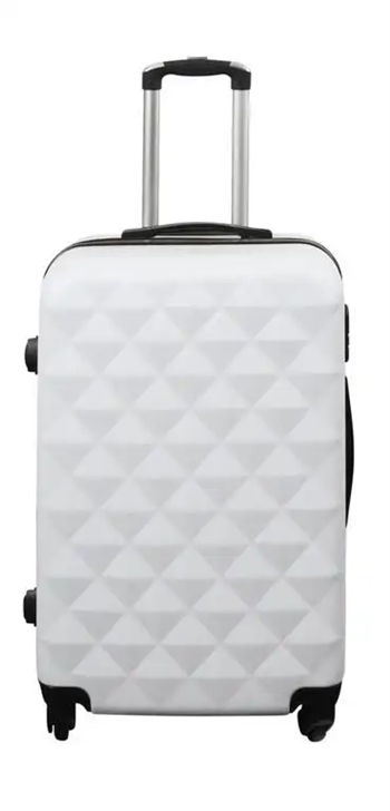 Billede af Kuffert tilbud - Hardcase - Str. Medium - Diamant hvid - Smart rejsekuffert