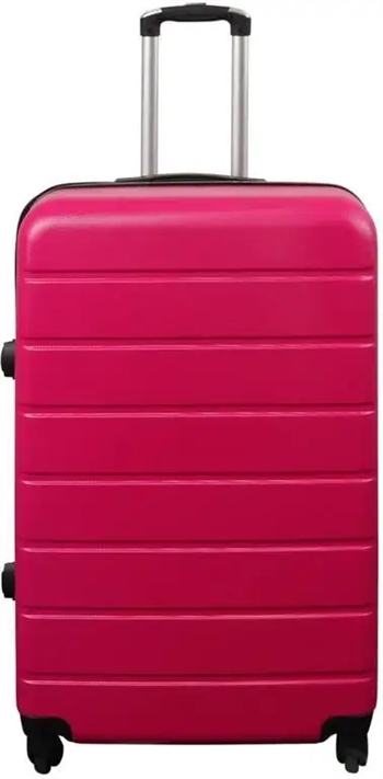 Billede af Stor kuffert - Pink - Hardcase kuffert - Str. Large - Letvægts kuffert med 4 hjul