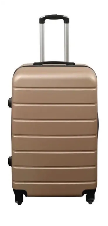 Se Kuffert - Hardcase kuffert - Str. Medium - Guld - Praktisk rejsekuffert hos Dynezonen.dk
