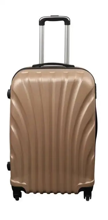 Se Kuffert - Hardcase kuffert - Str. Medium - Guld musling - Eksklusiv rejsekuffert hos Dynezonen.dk