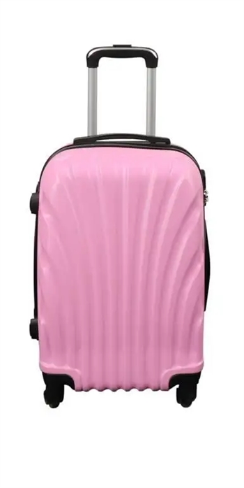 Billede af Kabinekuffert - Hardcase letvægt kuffert med 4 hjul - Lyserød musling