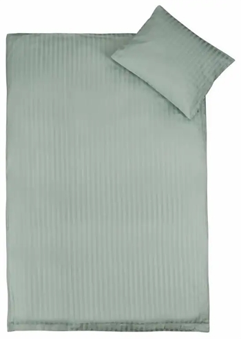 Baby sengetøj 70x100 - Støvet grøn - 100% bomuldssatin - Borg Living