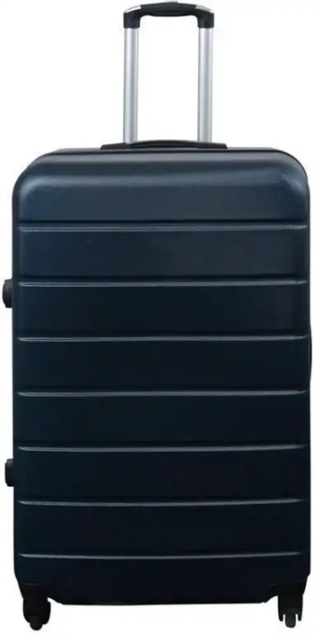 Billede af Stor kuffert - Mørkeblå - Hardcase kuffert - Str. Large - Letvægts kuffert med 4 hjul