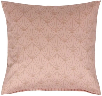 Pudebetræk 60x63 cm - Fan peach - Hovedpudebetræk i 100% bomuldssatin