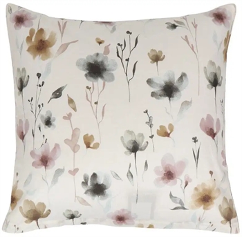 Pudebetræk 60x63 cm - Flower white - Hovedpudebetræk i 100% bomuldssatin