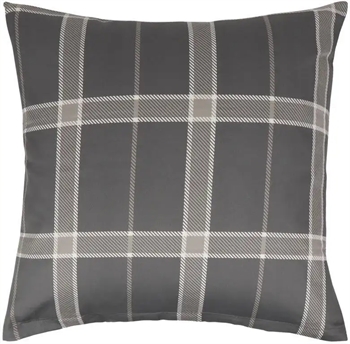Pudebetræk 60x63 cm - Big check - Grey - Hovedpudebetræk i 100% bomuldssatin