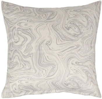 Pudebetræk 60x63 cm - Marble light grey - Hovedpudebetræk i 100% bomuldssatin